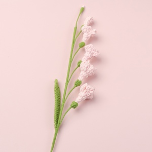 Cross-border Finished Handmade Crochet Small Freesia Fragrant Elegant Happy Pure Artificial Flower Arrangement for Home - Product Image 3