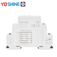 Relais temporisé miniature AC/DC 24-240V monophasé à temporisation à l'échappement 10A 16A DPDT à déclenchement unique, réglable de 0,1s à 10 jours