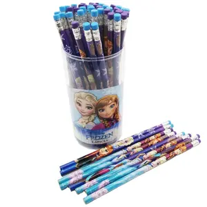 Hot selling Guangzhou manufacturing HB pencil with eraser top for children