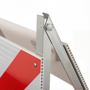 Segnale Stradale Riflettente a Doppia Faccia da 32 Pollici, Alta Visibilità, Struttura a A in Ferro per Controllo del Traffico e Sicurezza Stradale - Product Image 6