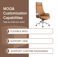 Fauteuil de Direction Ergonomique Inclinable et Pivotant, Hauteur Réglable, Fonction de Verrouillage de l'Inclinaison, Assise Confortable pour PDG et Directeurs de Bureau