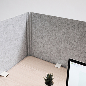 Biombo Acústico de Poliéster Ecológico para Escritorio, Biombo Decorativo en Forma de U para Privacidad, Divisor de Habitaciones Insonorizante - Product Image 2
