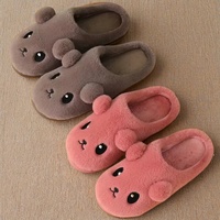 Chaussons en peluche chauds pour femme, hiver, intérieur, antidérapants, semelle épaisse, mignons, pour homme, hiver