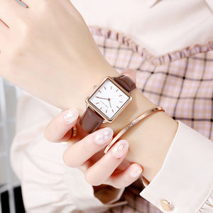 Montre analogique pour femmes en acier inoxydable étanche de la marque HANNAH MARTIN, avec logo personnalisé, élégante, bracelet en cuir véritable - Product Image 2