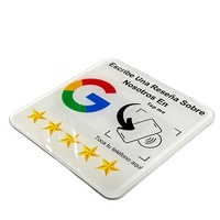 Étiquette Nfc en acrylique personnalisée sans contact tardif Google Review Google Stickers Nfc Plaque d'affichage en acrylique Google Nfc