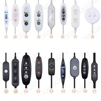 Cable de Alimentación USB DC 5V con Interruptor de Encendido/Apagado y Control de Intensidad, con Extremos Desnudos para Iluminación de Espectáculos en Vivo y Luces LED