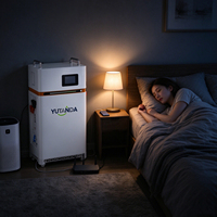 Batterie solaire empilable YUTANDA 16 kWh LiFePO4 51,2 V 12 000 cycles 15 kW pour stockage d'énergie résidentiel complet