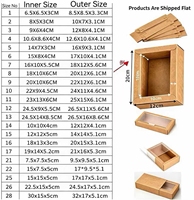Kotak Kado Kertas Kraft Bahan Daur Ulang Berkualitas Tinggi dengan Laci Geser, Lapisan Spons, dan Bingkai Foto Transparan Penuh