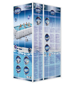 Bestway way way way way way m * way m * m مجموعة متنقلة خارجية من الفولاذ فوق الأرض إطار مسبح - Product Image 6