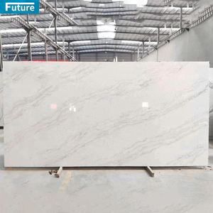Losa personalizable de cuarzo Calacatta, hoja de mármol blanco para encimeras de cocina, azulejos de suelo de dormitorio, encimeras de tocador, losa grande - Product Image 1