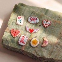 Pendentif en acier inoxydable électroplaqué, motifs Cœur, Nœud, Fleur, Soleil, Oiseau, pour la mode personnalisée, coloré, pour le commerce transfrontalier