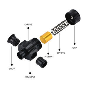 <span class=keywords><strong>Kit</strong></span> de soupapes de décharge (BOV) en aluminium de course de haute qualité 25 mm pour moteur <span class=keywords><strong>diesel</strong></span> BOV-008B-BK – Soupapes d'admission et d'échappement et tappets - Product Image 2
