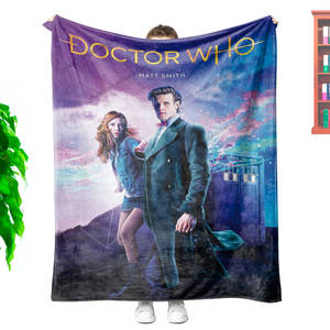 Pas de quantité minimale de commande livraison directe personnalisation multifonctionnelle <span class=keywords><strong>Doctor</strong></span> <span class=keywords><strong>Who</strong></span> doux confortable flanelle à porter sur la couverture pour lit canapé canapé - Product Image 6