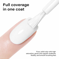 Gel blanc pour nail art écologique, séchage rapide, longue tenue, sans HEMA, sans TPO, avec votre logo, gel UV blanc pour nail art