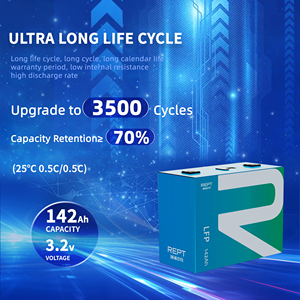 แบตเตอรี่ลิเธียมไอรอนฟอสเฟตแบบปริซึม Optimize 142ah Rept EV142AH 3.2V พร้อมอายุการใช้งาน 3500 รอบ สำหรับรถยนต์และรถบัส - Product Image 2