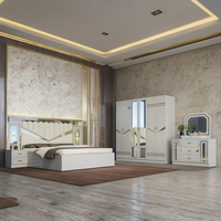Suite de chambre personnalisable de luxe moderne pour hôtel/hôpital avec lit King/Queen/Full Size, table de chevet, armoire et tiroirs de rangement laqués