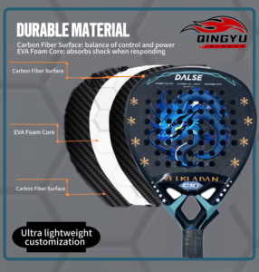 Raquetas de Tenis y Pádel de Fibra de Carbono Ligeras y de Alta Calidad Personalizadas al por Mayor, Raquetas Premium de Fábrica China - Product Image 4