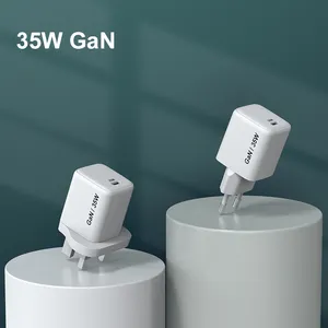 Fabriek Oem Logo Snelle Mobiele Telefoon Usb Type C Pd 35W Usb-C Usbc Us Eu Uk Plug Gan Muur Oplader