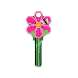 Nueva cara de pétalos rosas llaves en blanco puerta de la habitación llaves en blanco casa puerta llave suministros de <span class=keywords><strong>cerrajero</strong></span> DIY - Product Image 2