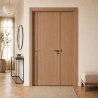 Portes intérieures de luxe en mélamine, fabrication directe d'usine, design sur mesure pour maison, villa, appartement, porte en bois sur mesure