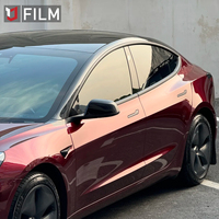 Film de protection pour voiture YAJIU, rouleau de vinyle auto-adhésif, vinyle liquide métallique rouge sang de dragon pour voiture