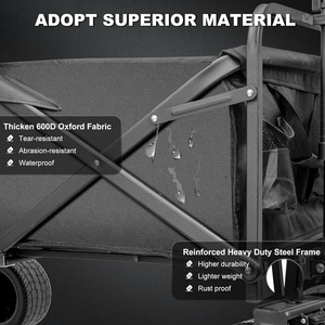 Outdoor Picnic <strong>Beach</strong> Camping <strong>Wagon</strong> Camping Cart Trolley Garden Trail Foldable Collapsible Folding Utility <strong>Wagon</strong> Troller - Product Image 5