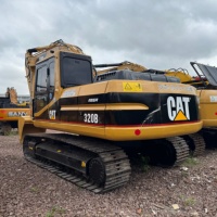 Excavatrice Caterpillar Cat320b d'occasion à chenilles, hydraulique, type CAT320B, provenance Japon, avec composants essentiels, en Chine, à prix abordable