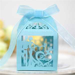 Adornos de fiesta de boda para novio, caja de Chocolate creativa con diseño de corte láser, recuerdos de boda, cajas de dulces, regalos - Product Image 2