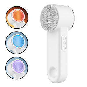Rechargeable Sonic Facial Cleansing Brush Hot Cold Electric Face Scrubber Deep Cleaning Skin Care Tool - Product Image 1