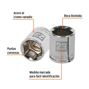 บ็อกซ์ 6 ซ็อกเก็ต 23 มม., 6 จุด, ขับเคลื่อน 1/2 นิ้ว, TRUPER - Product Image 2