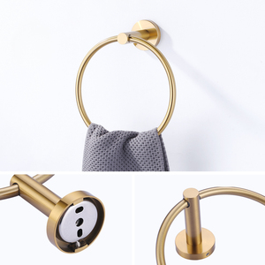 Ensemble d'accessoires <span class=keywords><strong>de</strong></span> salle <span class=keywords><strong>de</strong></span> bain d'hôtel en or <span class=keywords><strong>de</strong></span> luxe haut <span class=keywords><strong>de</strong></span> gamme porte-serviettes en acier inoxydable <span class=keywords><strong>moderne</strong></span> anneau <span class=keywords><strong>de</strong></span> <span class=keywords><strong>serviette</strong></span> en Nickel - Product Image 5