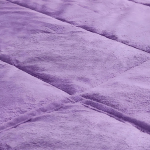 Couverture lestée matelassée violette 15 lb pour thérapie du sommeil, usage hivernal, couleur unie, style simple, lavable en machine, literie en polaire - Product Image 4