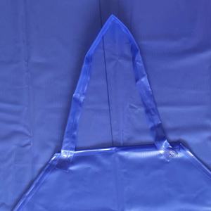 ผ้ากันเปื้อนผ้าพีวีซีกันน้ำกันคราบน้ำมันกันเปื้อน350 UM สีฟ้าสำหรับทำความสะอาดเกรดอาหาร - Product Image 4