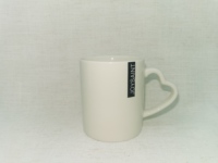 Tasse à café, lait ou thé en porcelaine fine, personnalisée, avec poignée en forme de cœur, style classique et simple, pour la maison ou le bureau