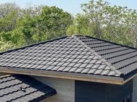 Tuile de toiture en métal revêtue de pierre, fabrication directe en Tanzanie, matériau de toiture durable et imperméable pour maison