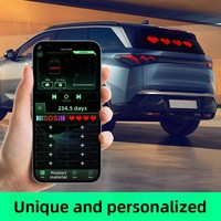 Guli Bande lumineuse LED portable pour voiture, écran souple, édition via application, 5V 10W, pour publicité et éclairage d'ambiance