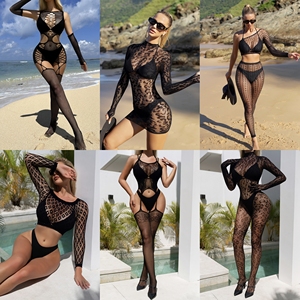 Vente en gros de bas <span class=keywords><strong>sexy</strong></span> léopard sans entrejambe lingerie érotique <span class=keywords><strong>sexy</strong></span> pour femmes au corps entier robe une pièce bas de corps en nylon - Product Image 1