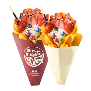 Chevy OEM Custom Cardboard Paper Waffle Box, Custom Made Food Pancake Packaging Coated Paper Cupcakes Box Holder Folders Accept
