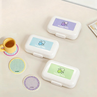 Caja organizadora de pastillas semanal portátil de PP impermeable con 8 compartimentos de colores personalizados al por mayor