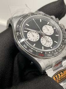 Alta calidad impermeable 40mm QF fábrica 904 acero 4132 movimiento peso versión 174G negro cerámica bisel reloj - Product Image 4