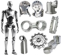 Fabrication rapide par usinage CNC OEM, fraisage et tournage 5 axes, boîtier de support d'articulation de bras robotique en aluminium 6061 avec anodisation