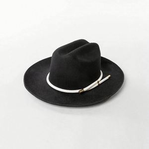 Wholesale Vintage Femme Unisex Women Cowboy Felt Hat Wholesale Wide Brim 100% Wool Felt Fedora Hats - Product Image 2
