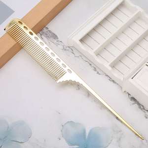 หวีพลาสติกหางหนูสีทองพิมพ์โลโก้ได้ ป้องกันไฟฟ้าสถิตย์ สำหรับร้านทำผมและจัดแต่งทรงผม - Product Image 4