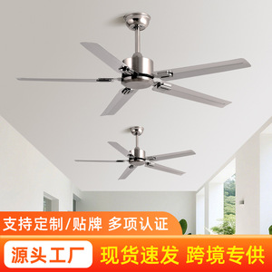 <b>Ceiling</b> <b>Fan</b> With High Airflow Quiet Operation Ac Motor For Living Room And Study Without Light Minimalist Industrial Style - Product Image 3