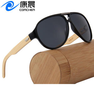 Gafas de Sol de Bambú para Hombre, Montura Grande, Lentes Negras de PC, 100% Protección UV, Protección Solar, Pesca, Conducción, Salidas - Product Image 2