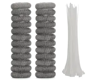 24 Pack Lint Traps Snare Laundry Mesh Washer Hose Filter with Nylon Cable Ties for Washing Machine