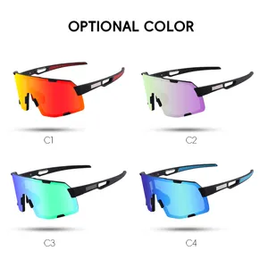 Logo personalizzato specchio blu polarizzato da uomo in vetro da sole ciclismo uv400 occhiali da bicicletta occhiali da sole sportivi da cricket per gli uomini