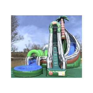 Grands glissières d'eau gonflables commerciales de tire-bouchon tordent les glissières gonflables croisées avec la piscine d'eau pour le parc d'attractions - Product Image 6