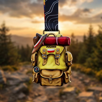 Médaille personnalisée en alliage de zinc en forme de sac à dos de randonnée, avec relief 3D, pour récompense sportive de trekking en extérieur, vente en gros usine