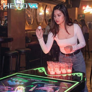 HEROVR Fun Digital Arcade Addictive Beer Pong Toss Game Table Equipment with Stainless Steel Modular Design Mobile Base for <span class=keywords><strong>Bar</strong></span> - Product Image 1